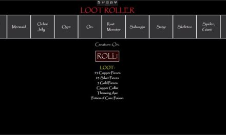 Tabletop RPG Loot Roller