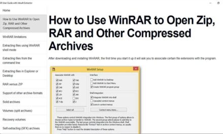 WinRAR User Guide with Inbuilt Extractor