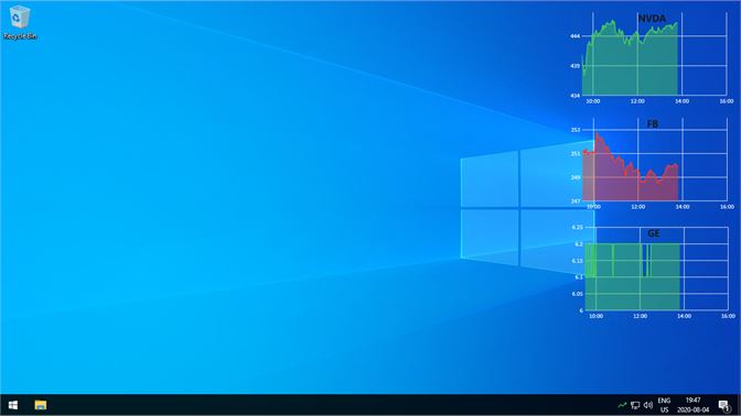 Sus gráficos permanecen en su escritorio, al igual que los widgets y gadgets en Windows Vista y 7.