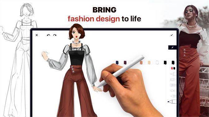 Fashion Design Sketches – Digital sketchbook & illustrator: stylish outfit ideas and templates to create perfect looks and unique clothing collections
