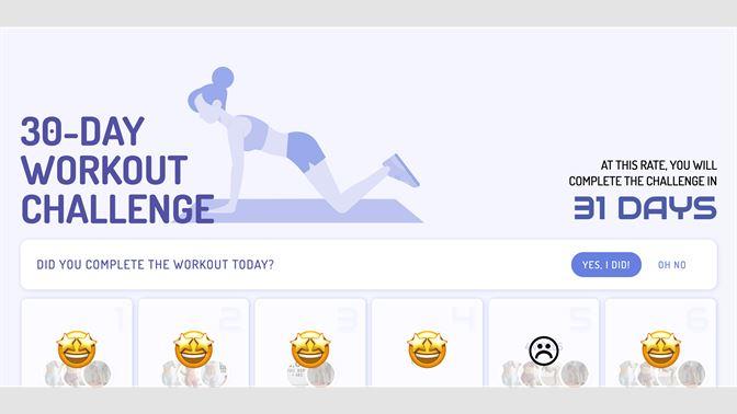 Workout: 30-day fitness challenge