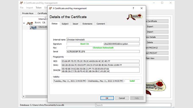 Detalles del certificado