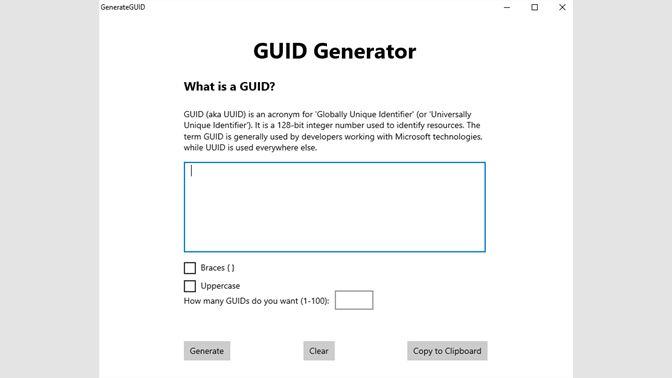 Generate GUID