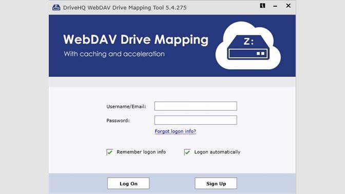 Iniciar sesión en la cuenta de DriveHQ